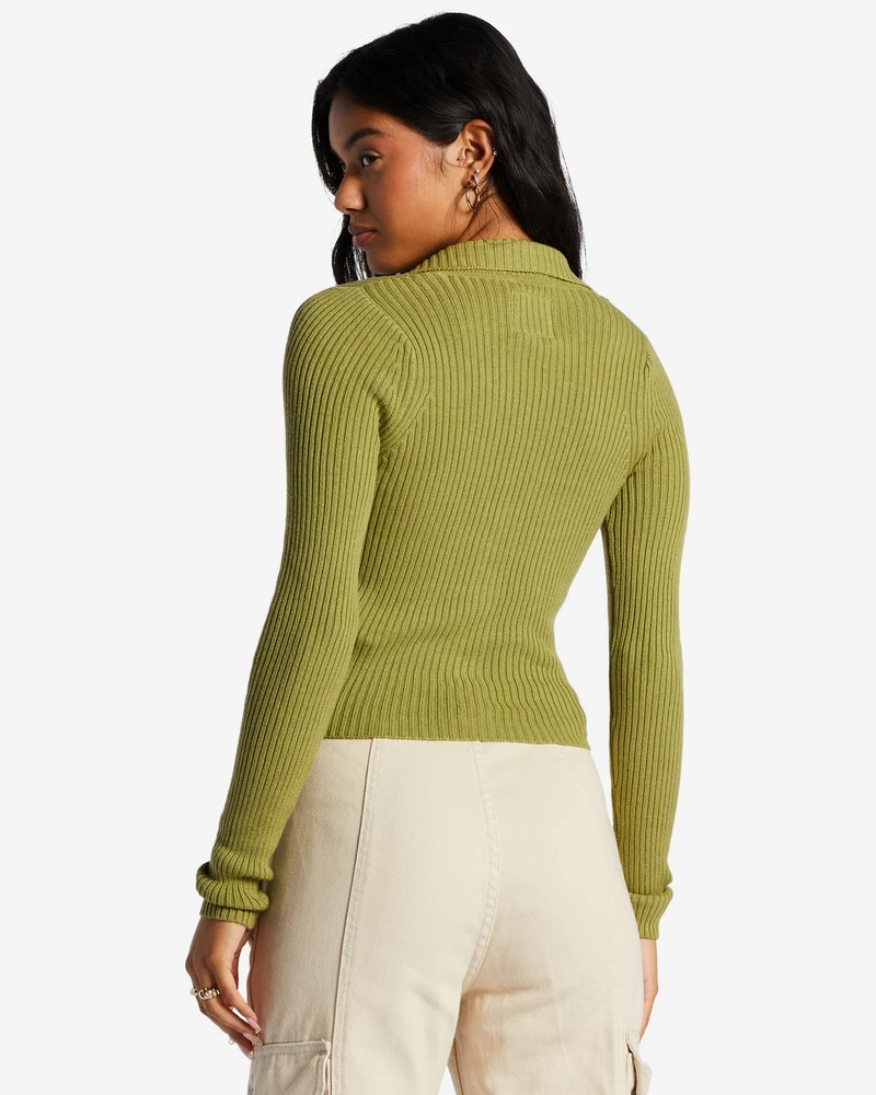 Billabong In Time Cardi Cardigan - Green Eyes