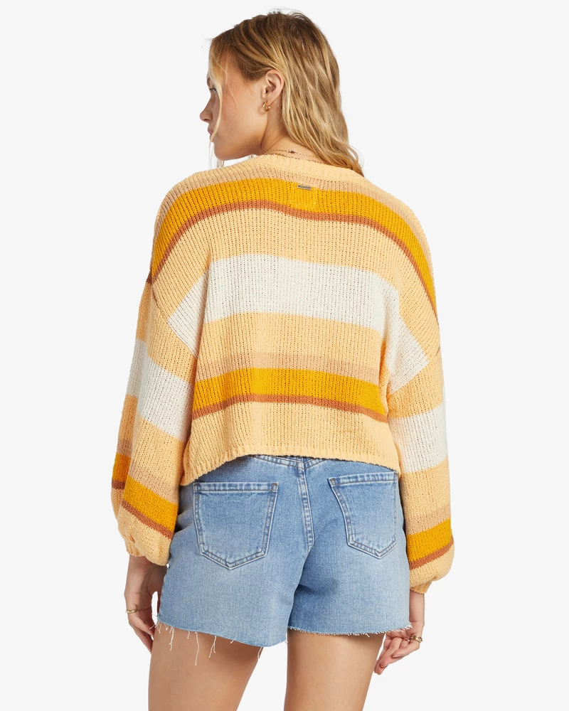 Billabong Sol Time Crew Neck Sweater - Citrus Glow