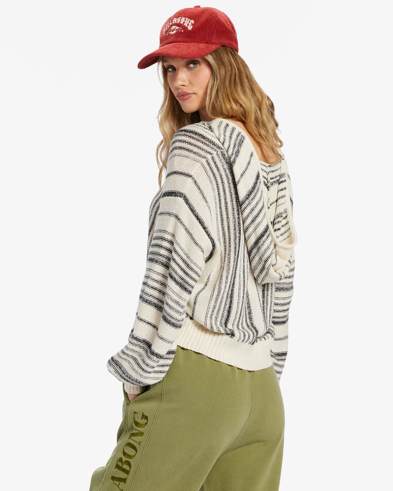 Suéter Billabong Mas Amor 2 Com Decote Em V - Black Sands