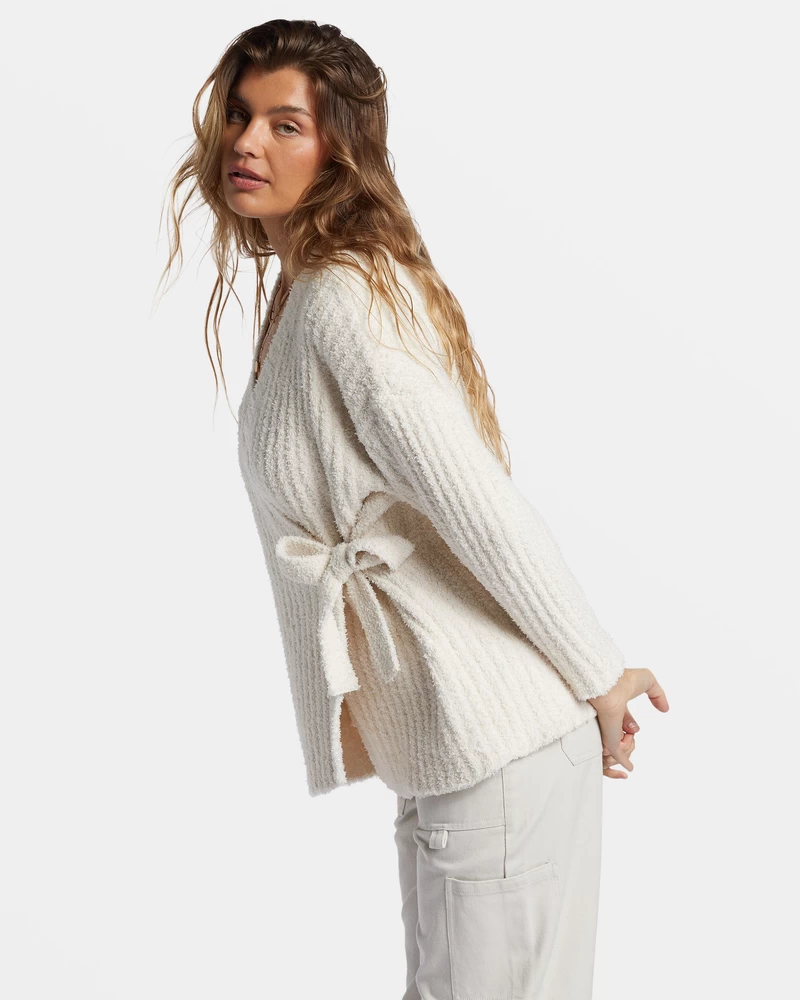 Billabong Soft Sand Wrap Cardigan - White Cap