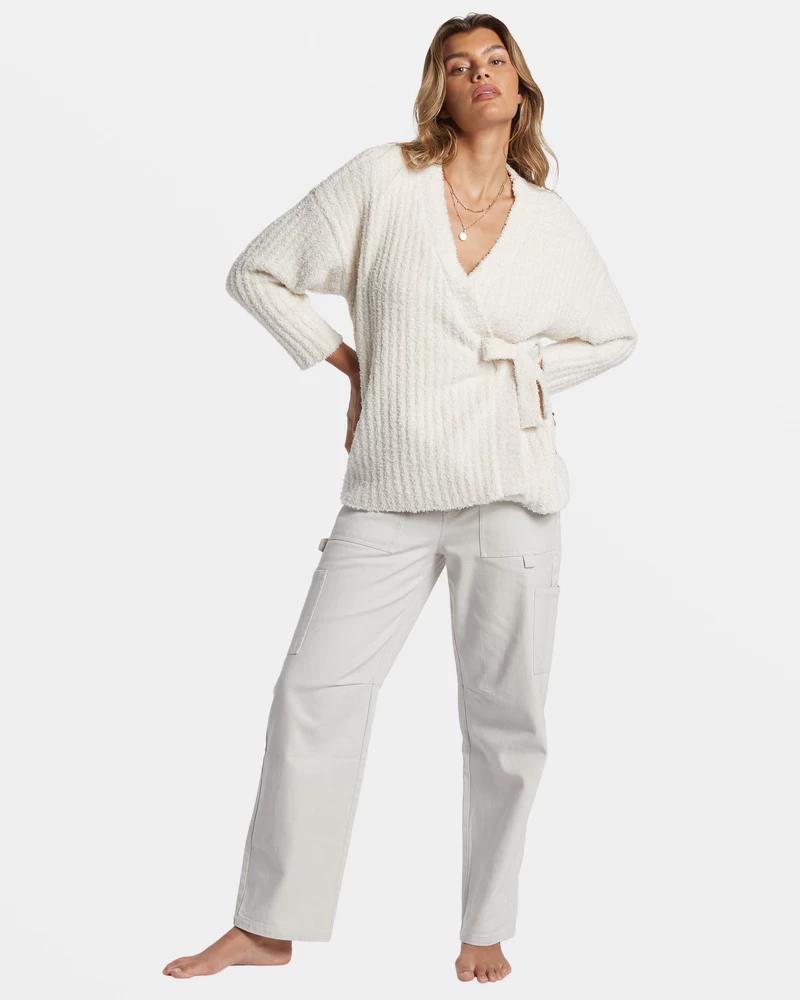 Billabong Soft Sand Wrap Cardigan - White Cap