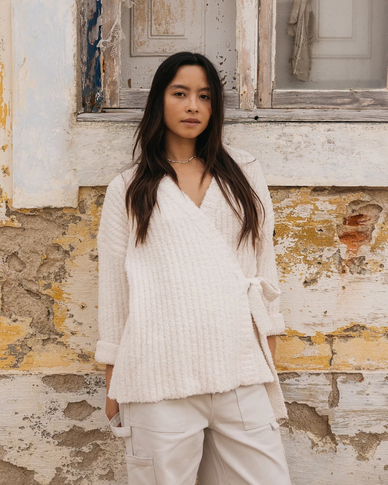 Billabong Soft Sand Wrap Cardigan - White Cap