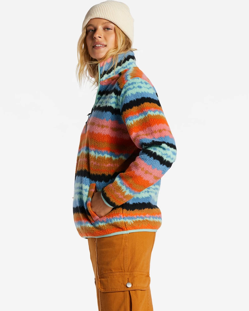 Billabong A/div Boundary Mock 3 Sweatshirt Med Halv Lynlås - Lavvandet Hav