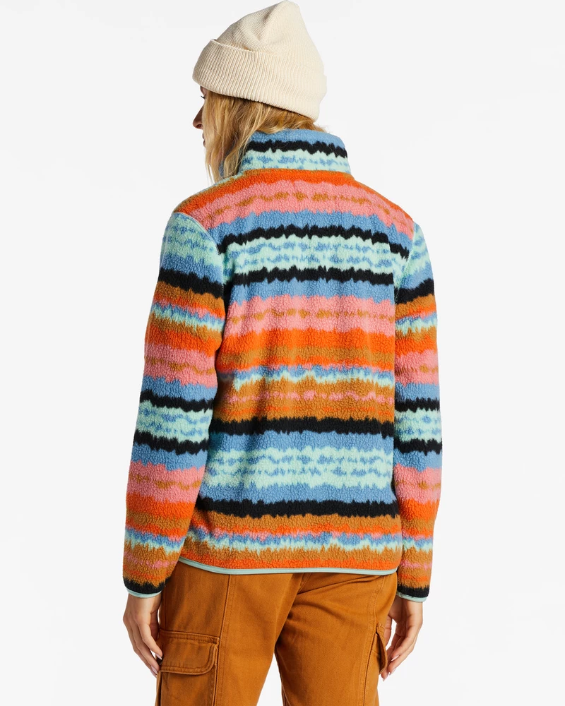 Billabong A/div Boundary Mock 3 Sweatshirt Med Halv Lynlås - Lavvandet Hav