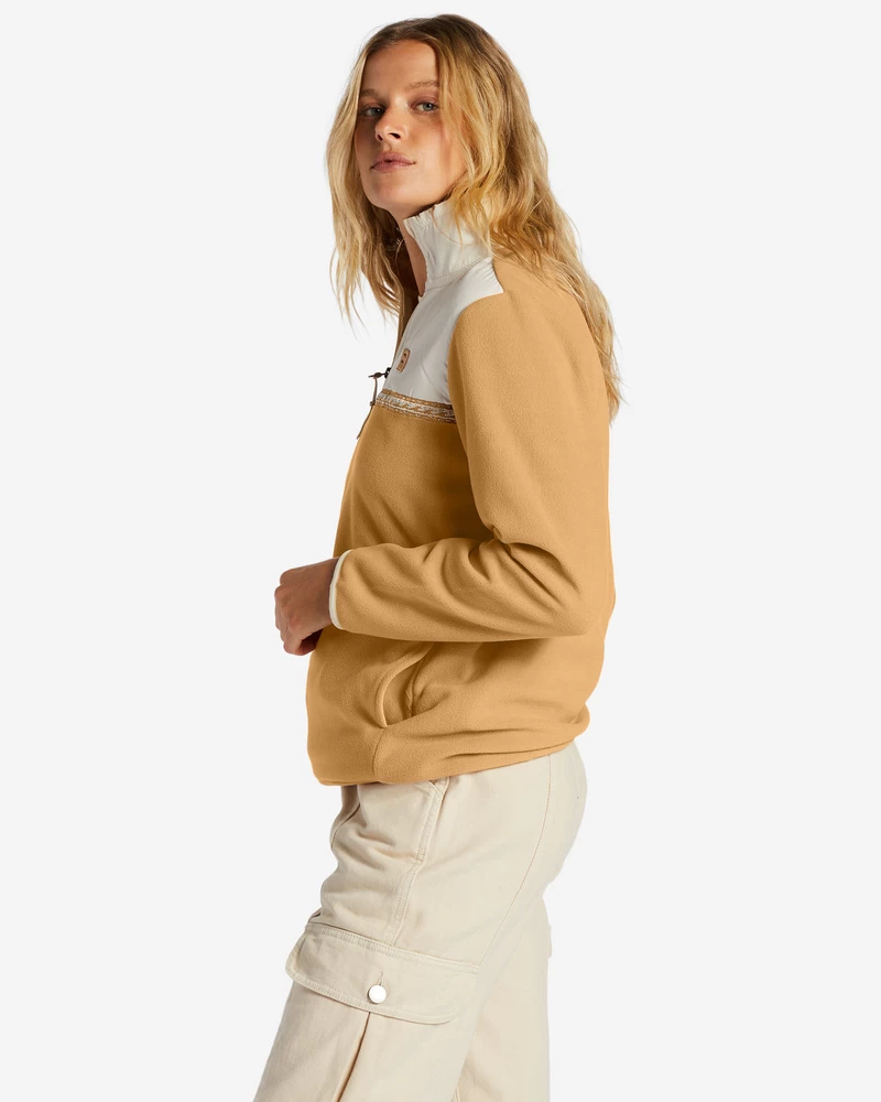 Billabong Border Lite Mock Neck Sweatshirt - Latte