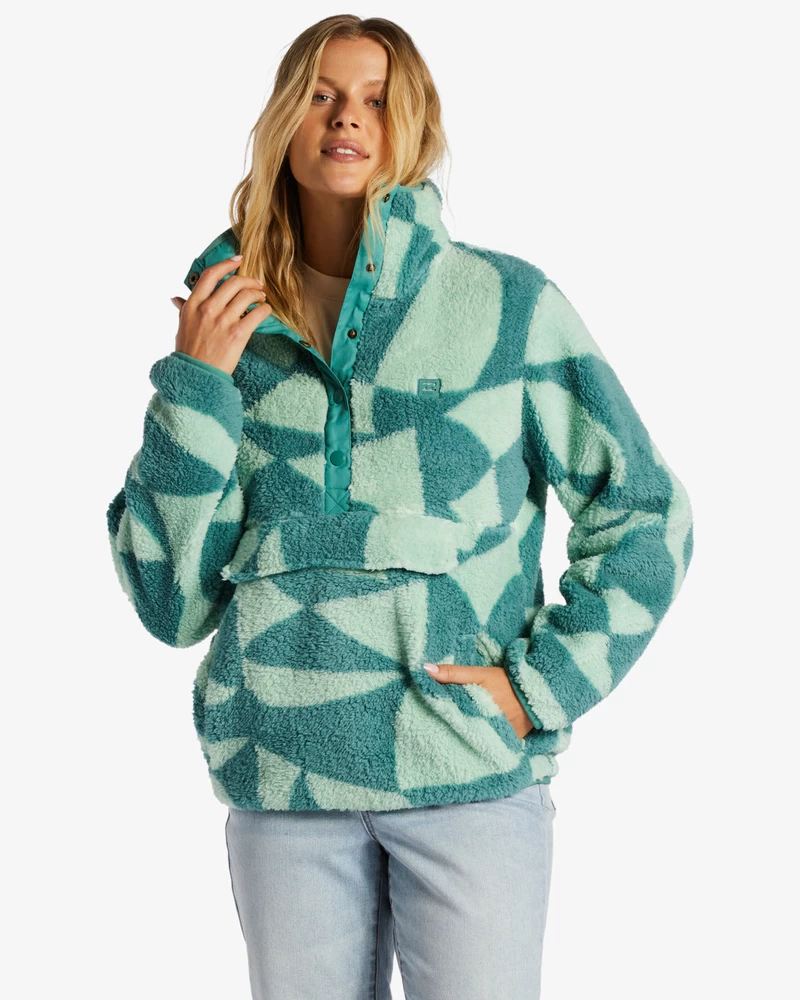 Billabong Switchback Mock Neck Fleece - Fyrretræ