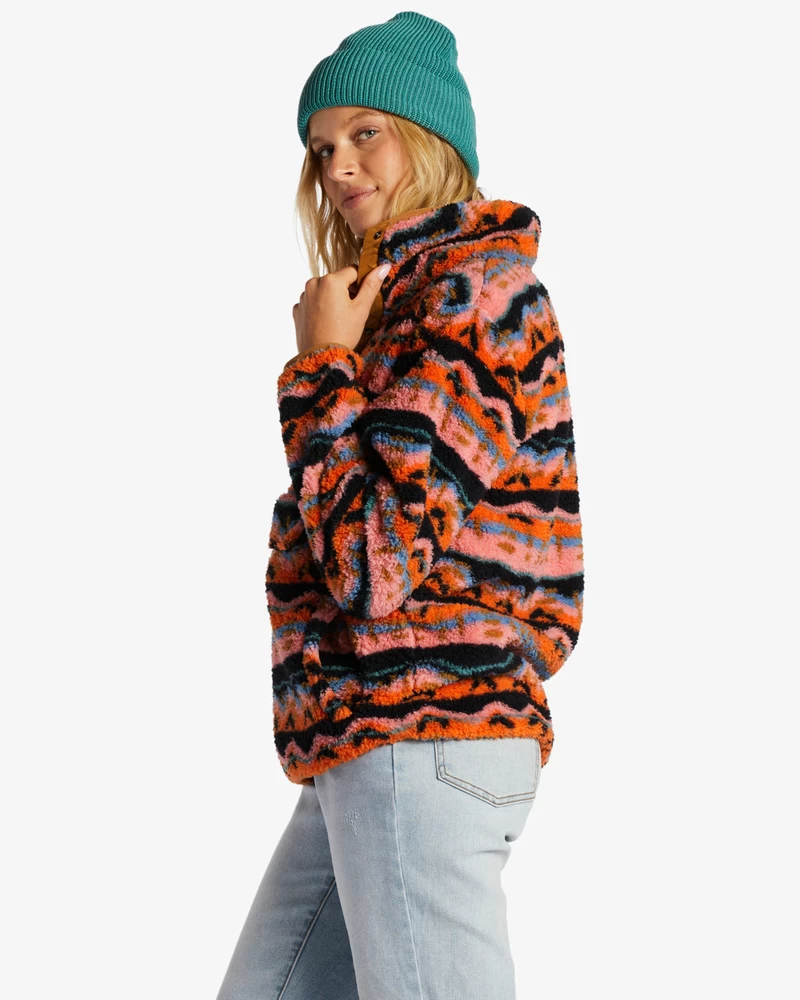 Billabong Switchback Mock Neck Fleece - Papaya