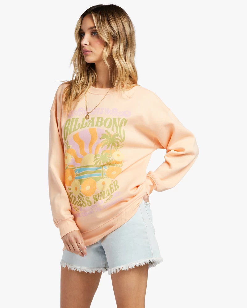 Billabong Chase The Sun Sweatshirt - Tart Peach
