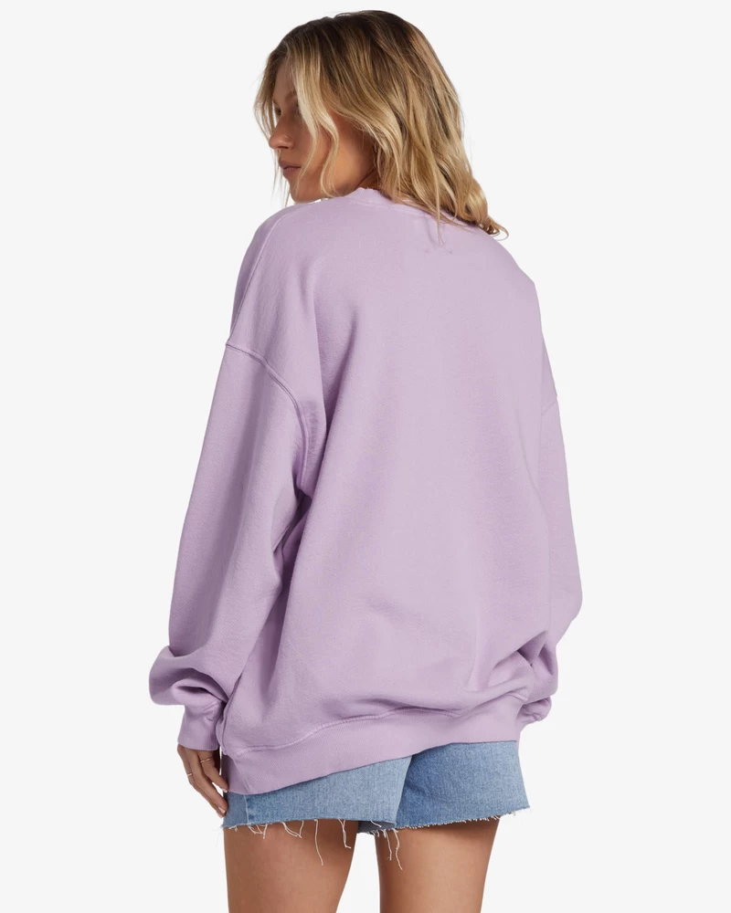 Billabong Ride Com Moletom Oversized Com Gola Redonda - Peace Lilac