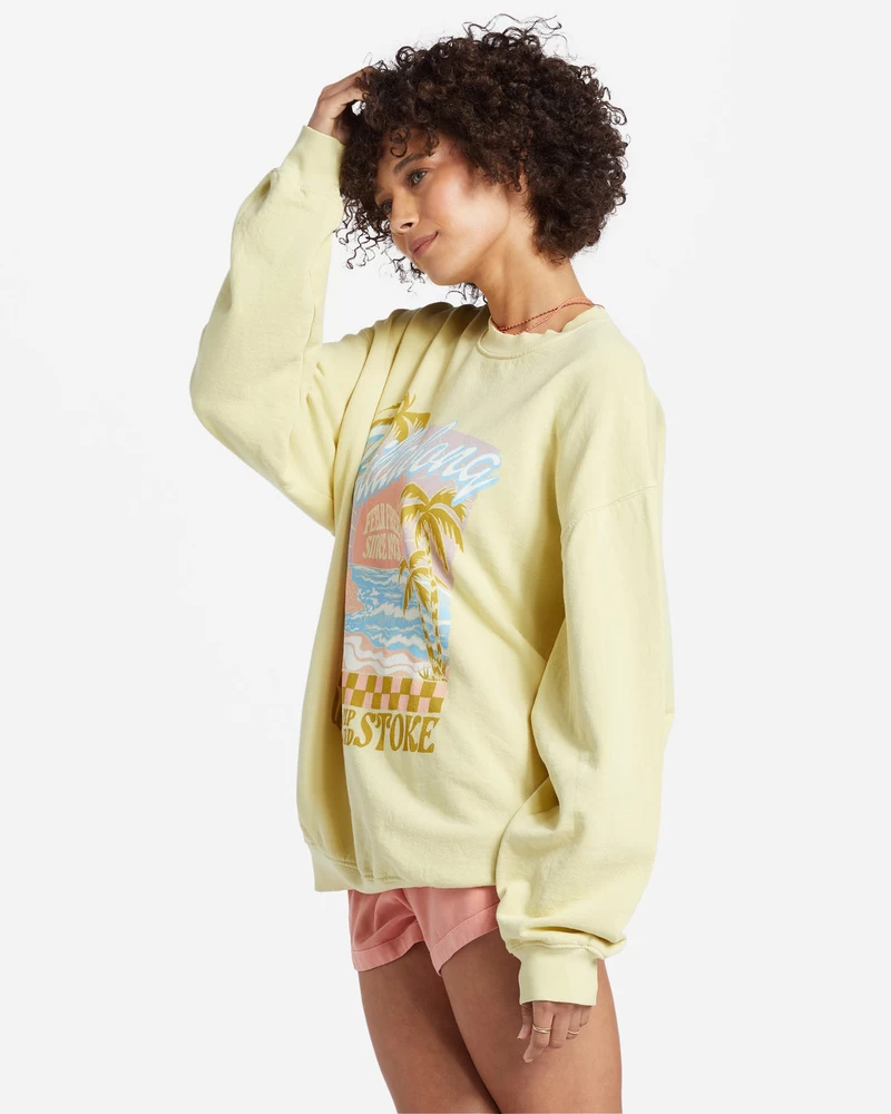 Billabong Ride Com Moletom Oversized Com Gola Redonda - Sunspell