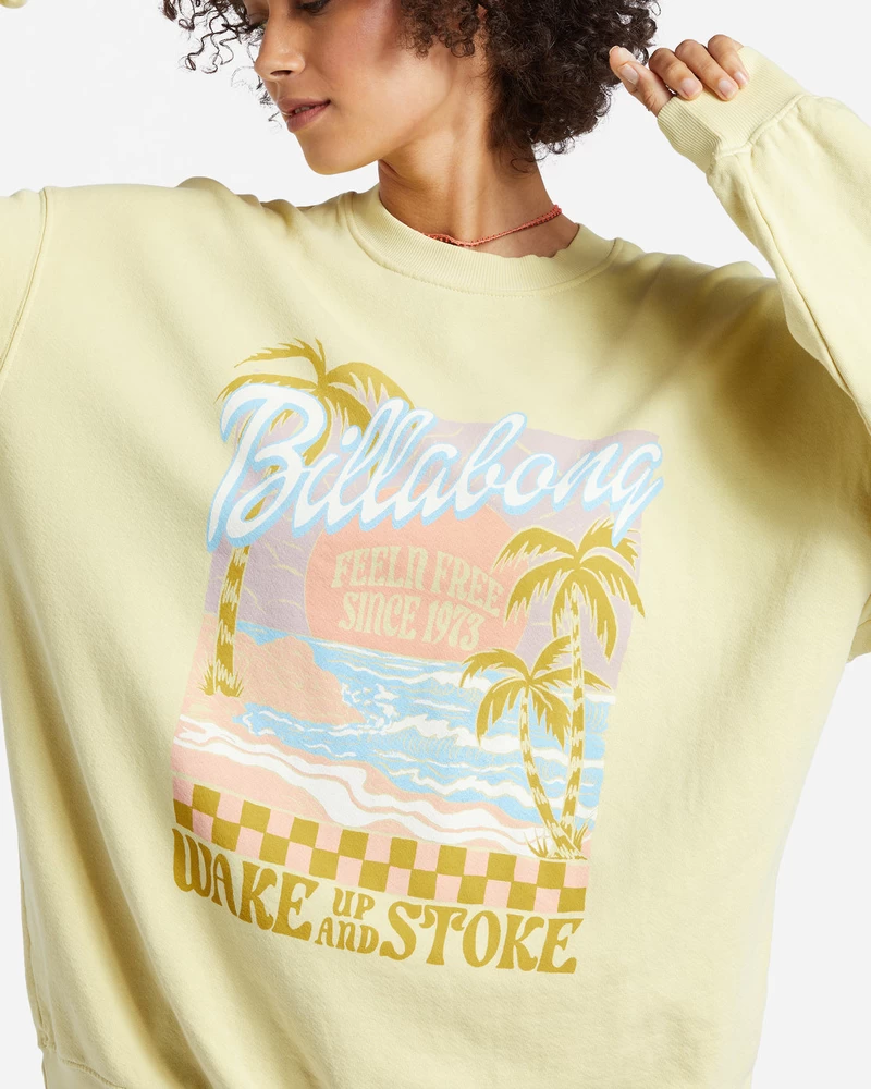 Billabong Ride Com Moletom Oversized Com Gola Redonda - Sunspell