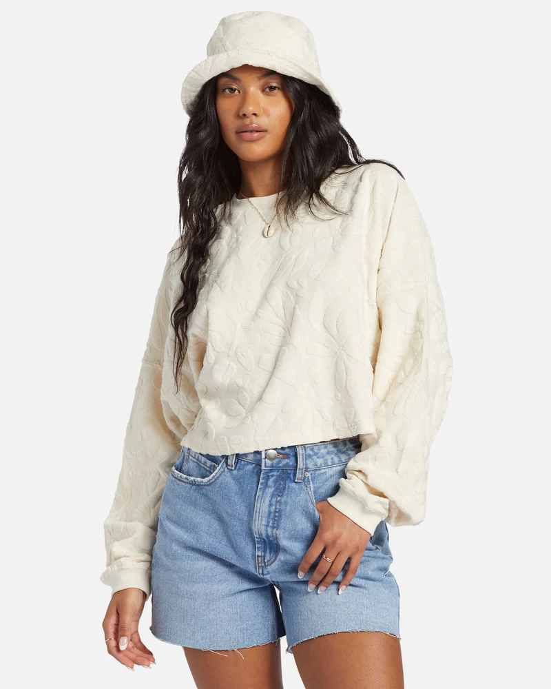 Billabong Loosen Up Crew Neck Sweatshirt - Whitecap