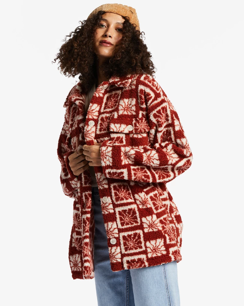 Billabong Fairbanks Bamsejakke Med Knap - Dyb Sienna