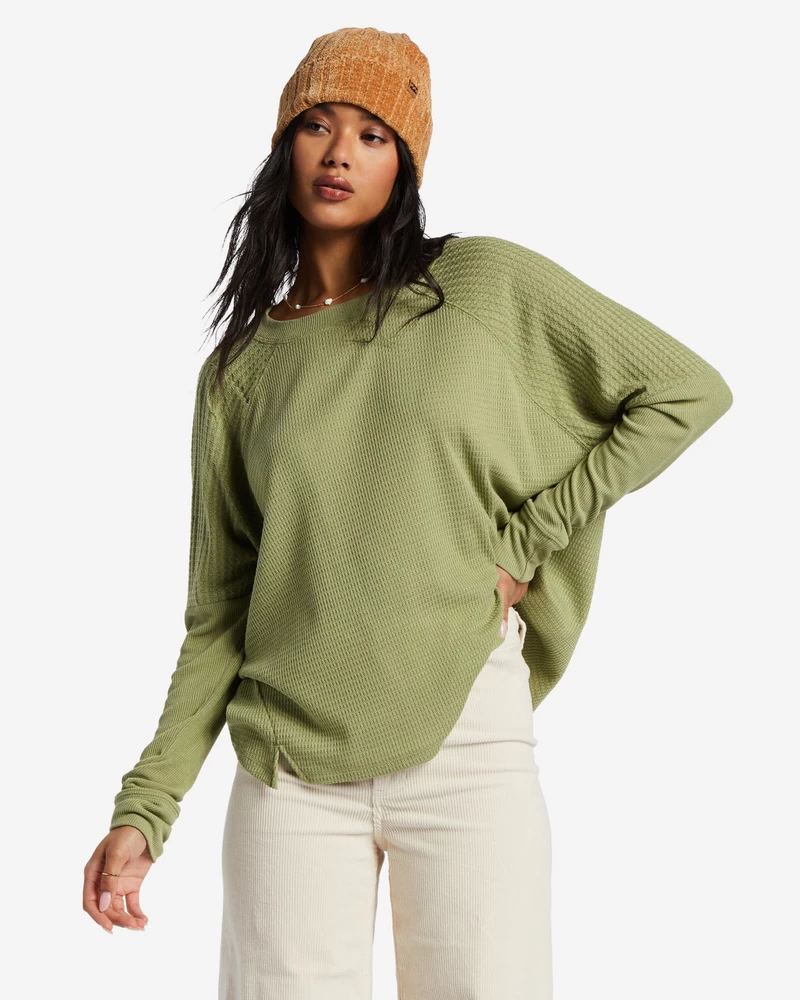 Billabong Warm My Heart Top - Avocado