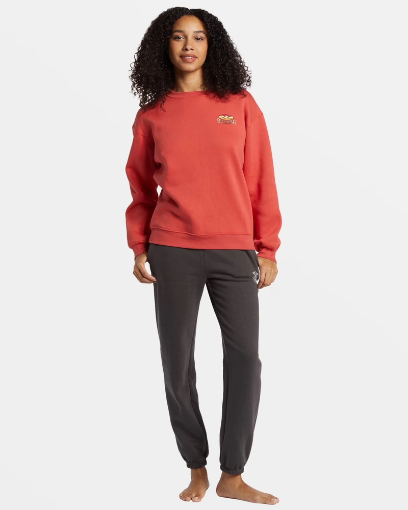 Billabong üç Renkli Hibiscus Sweatshirt - Kırmızı Kaya