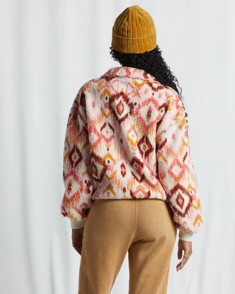 Billabong Time Off Half-Zip Fleece Pullover - Lavender Kiss