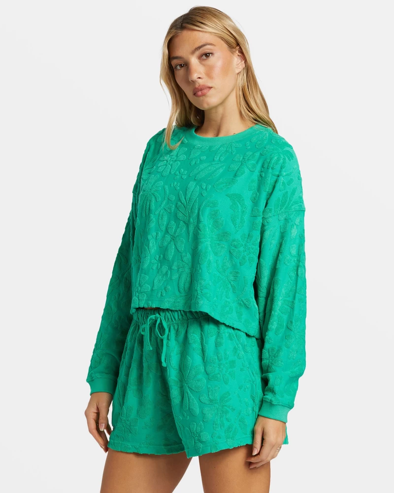 Billabong Loosen Up Crew Neck Sweatshirt - Tropical Green