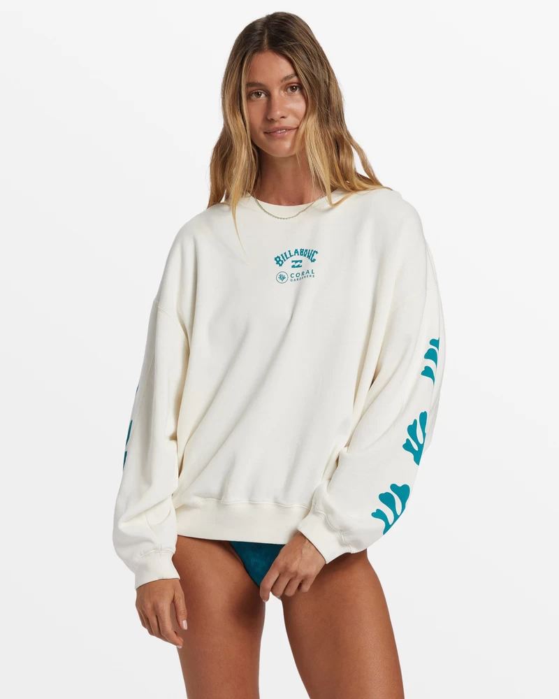 Billabong Beyond The Reef Crew Neck Sweatshirt - Salt Crystal