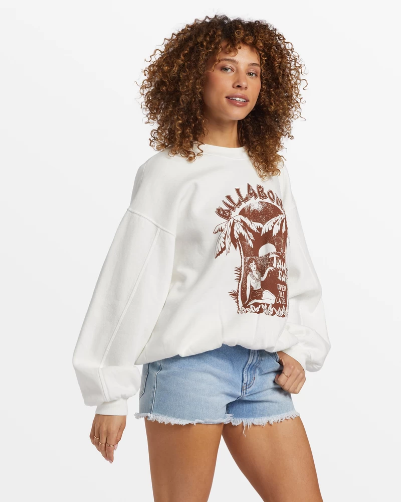 Billabong Aloha Kendal Crew Neck Sweatshirt - Salt Crystal