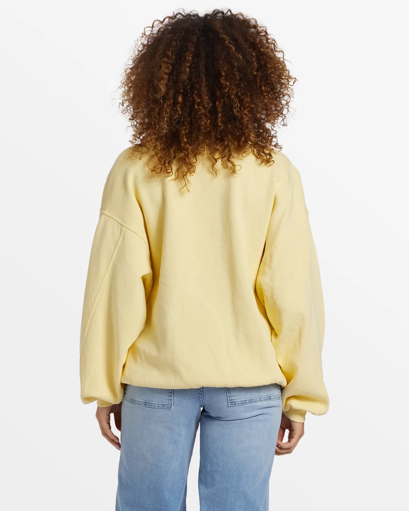 Billabong Aloha Kendal Crew Neck Sweatshirt - Mellow Yellow