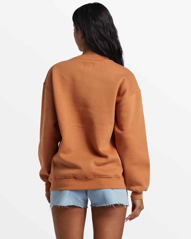 Billabong Paradise Is Here Crew Neck Sweatshirt - Toffee