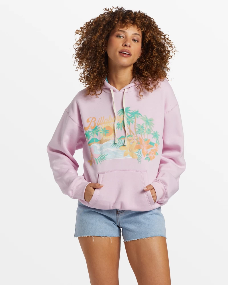 Billabong Lets Get Away Hoodie - Sweet Pink