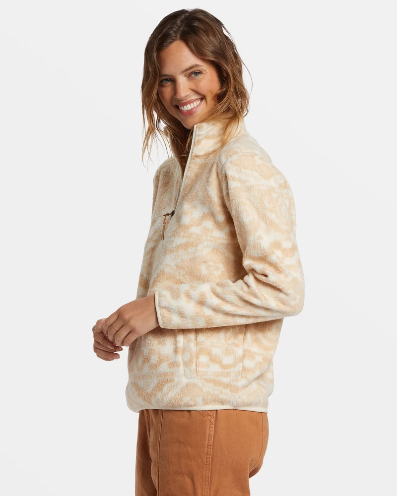 Billabong A/Div Boundary Mock 3 Half-Zip Pullover Sweatshirt - Wet Sand