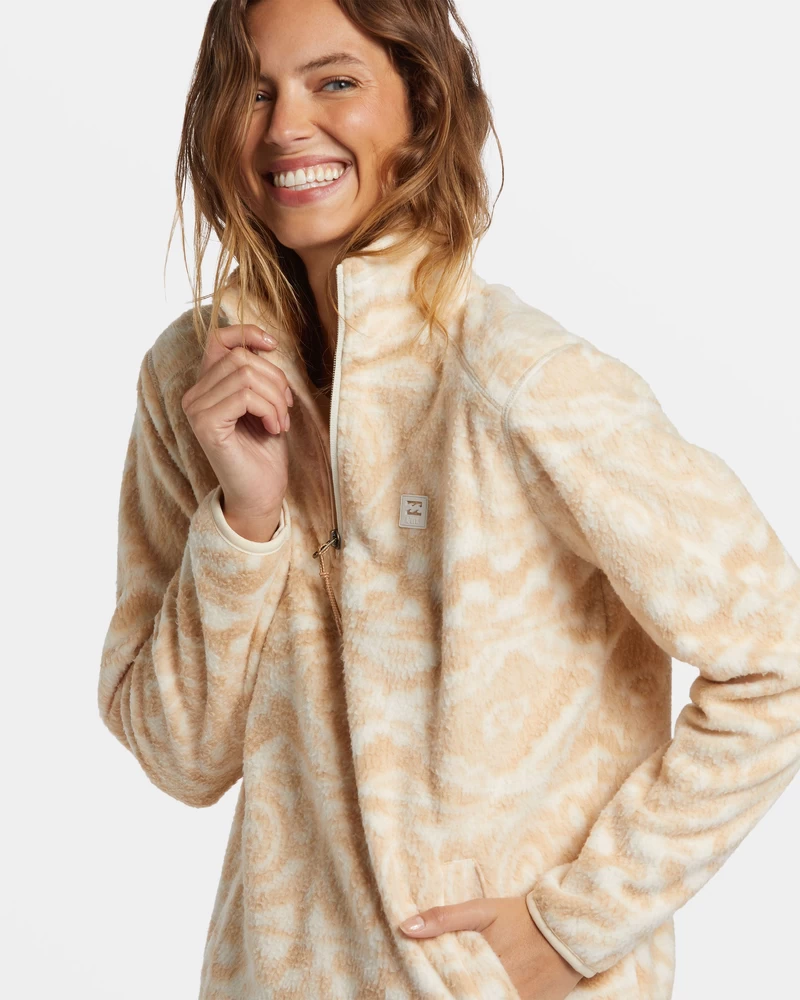 Billabong A/Div Boundary Mock 3 Half-Zip Pullover Sweatshirt - Wet Sand