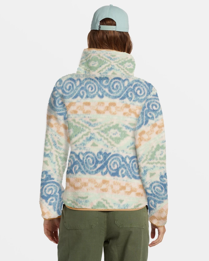 Billabong Switchback Mock Neck Fleece - Blue Haze