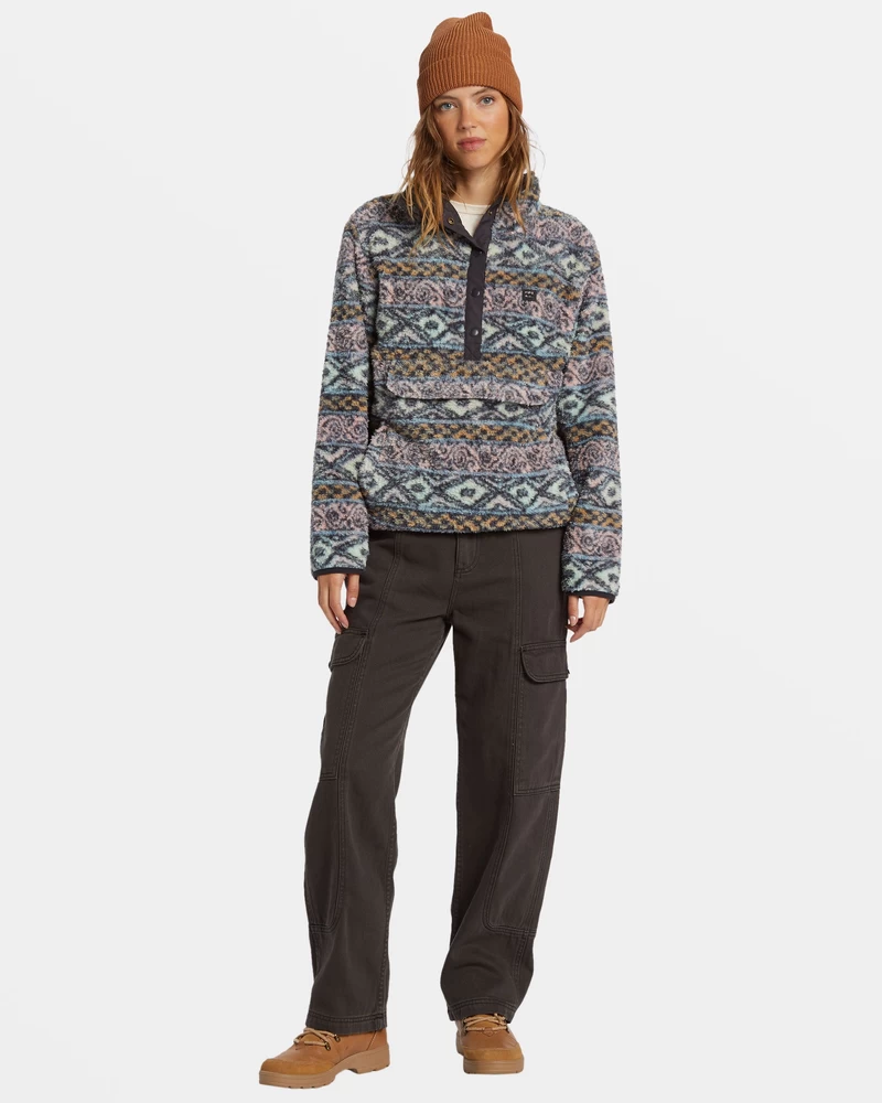 Billabong Switchback Mock Kaelusega Fliis - Tolmune Virsik