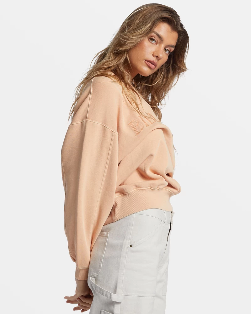 Moletom Billabong Palmin Kendal Com Gola Redonda - Argila Cozida