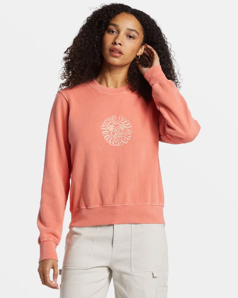 Billabong From Paradise Pullover Sweatshirt - Papaya