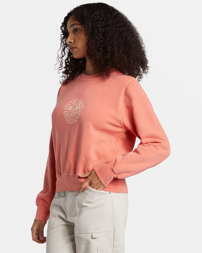 Billabong From Paradise Pullover Sweatshirt - Papaya
