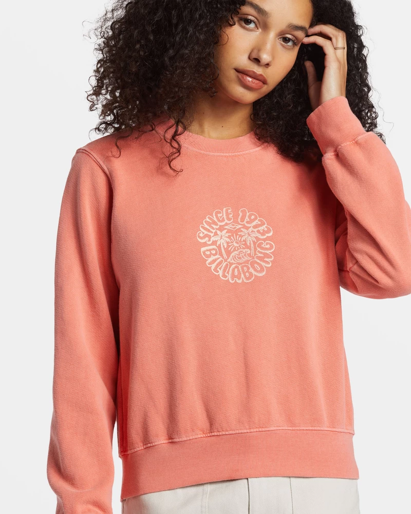 Billabong From Paradise Pullover Sweatshirt - Papaya