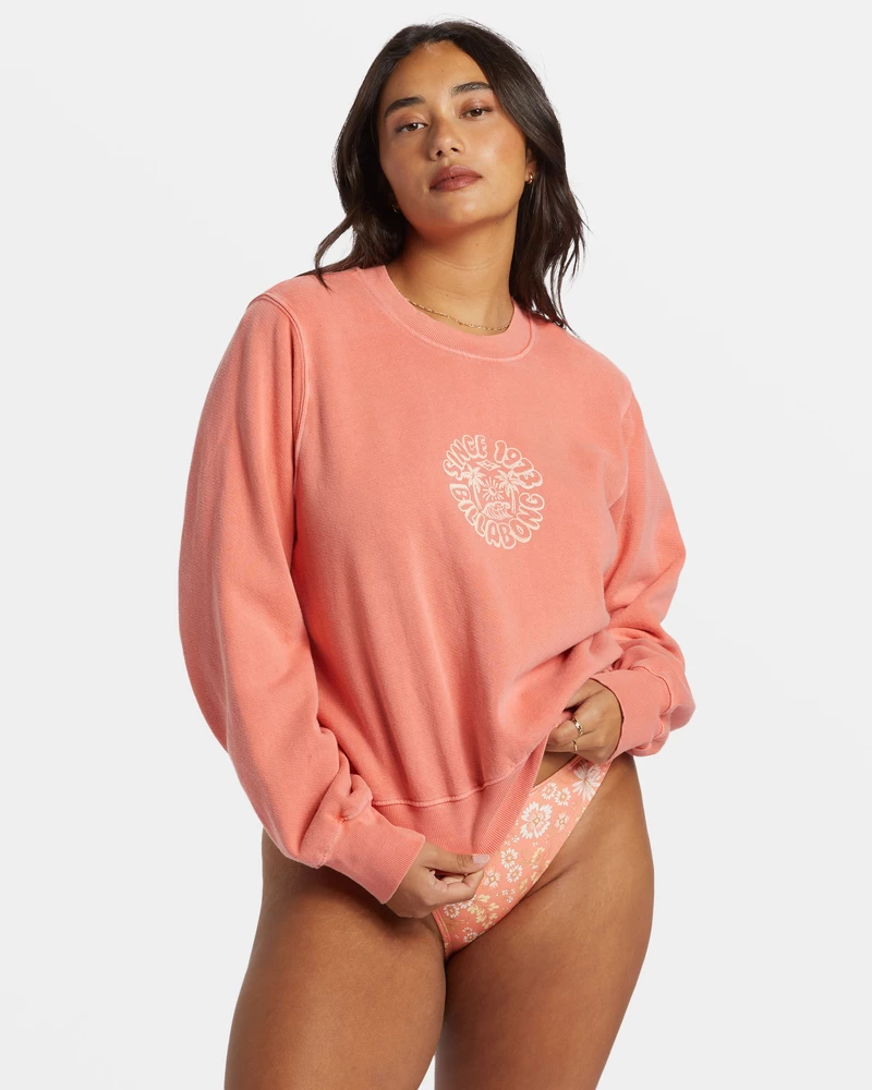Billabong From Paradise Pullover Sweatshirt - Papaya