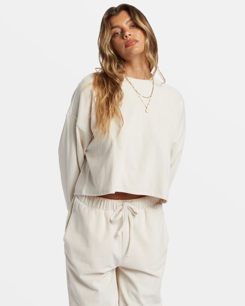 Billabong Sweet Sun Sweatshirt Med Rund Hals - Hvid Kasket