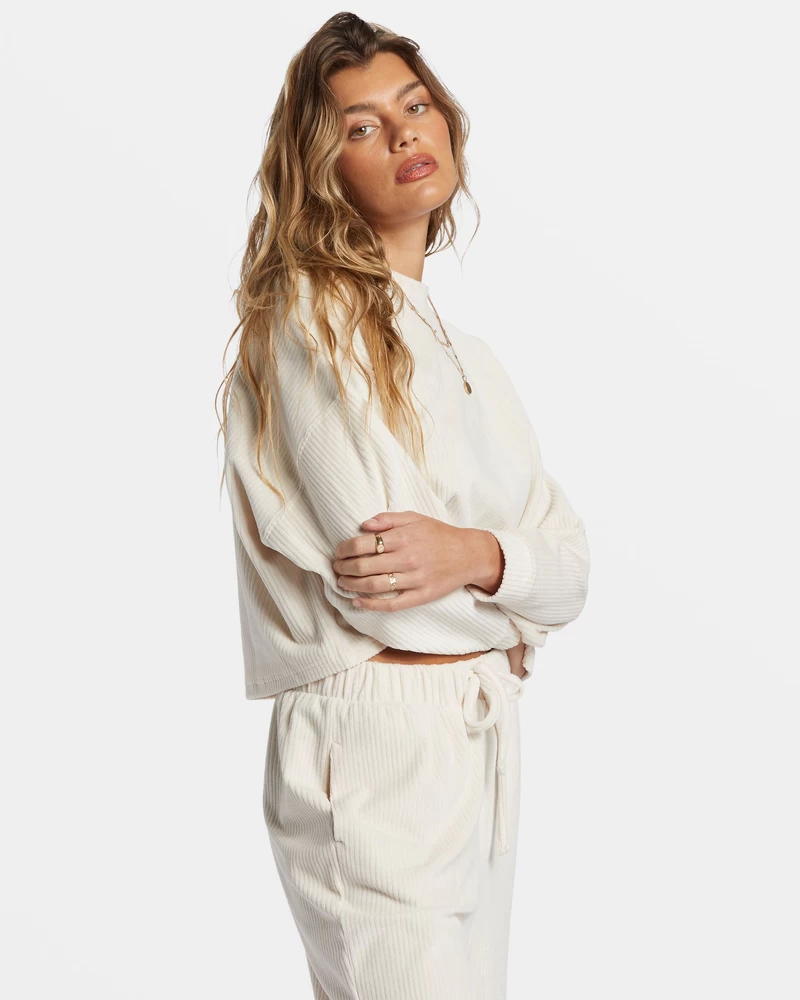 Billabong Sweet Sun Sweatshirt Med Rund Hals - Hvid Kasket