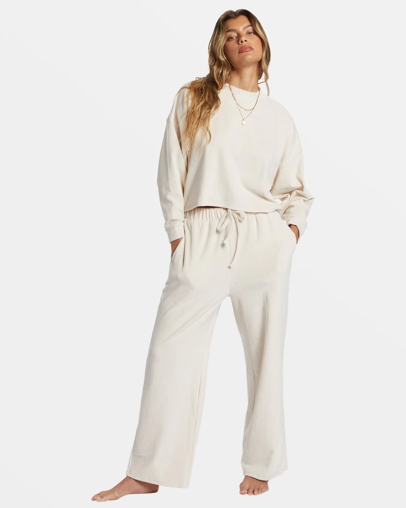 Billabong Sweet Sun Sweatshirt Med Rund Hals - Hvid Kasket