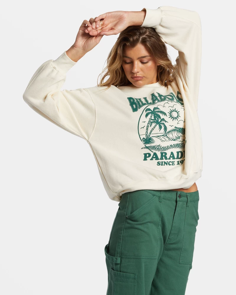 Billabong Fresh Take Pullover Sweatshirt - White Cap