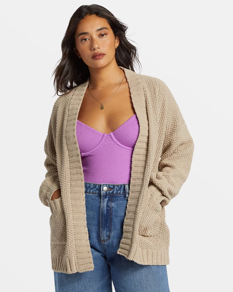 Billabong Sea Side Cardigan - Cobblestone
