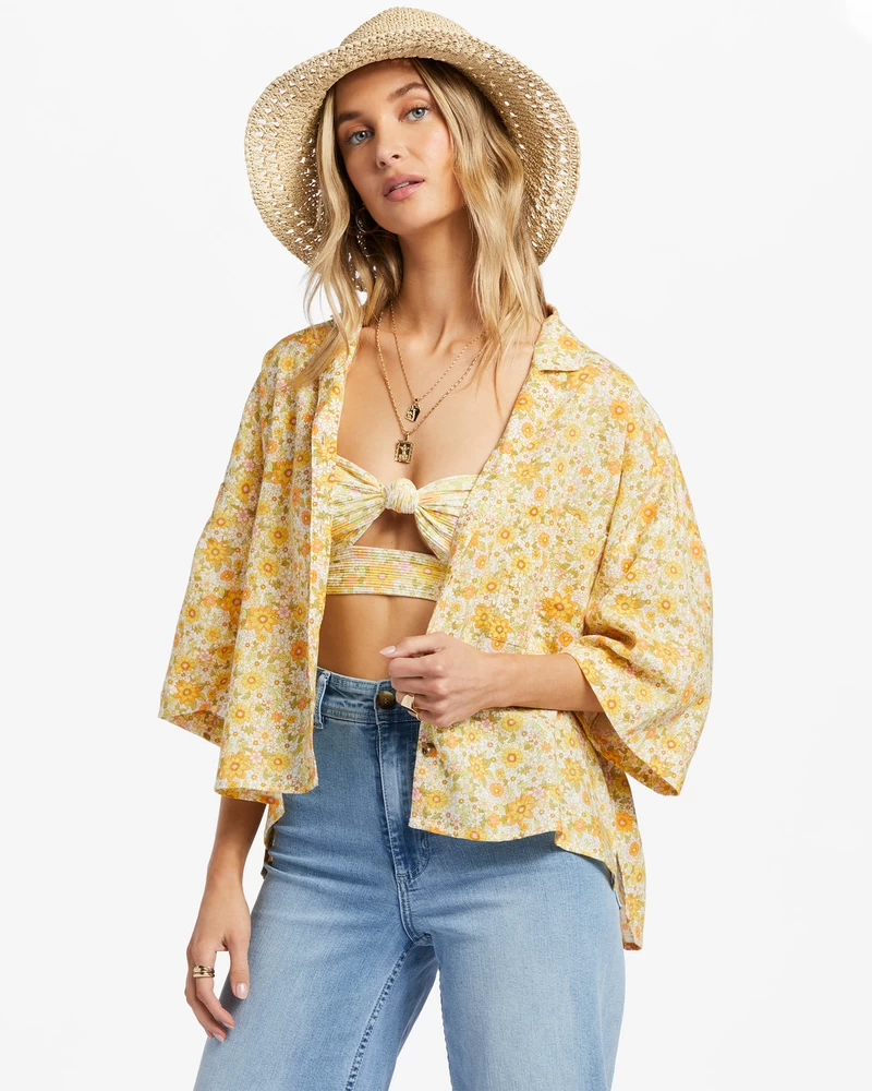 Billabong All Good Button-Down Top - Multi 1