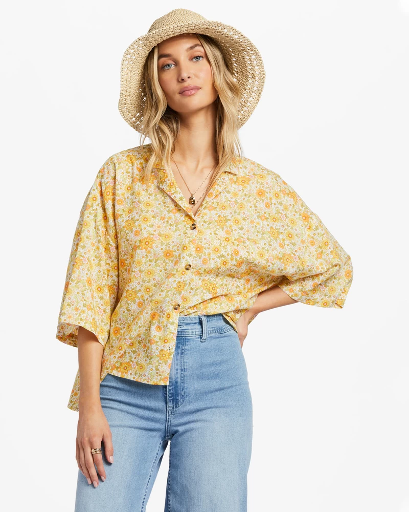 Billabong All Good Button-Down Top - Multi 1