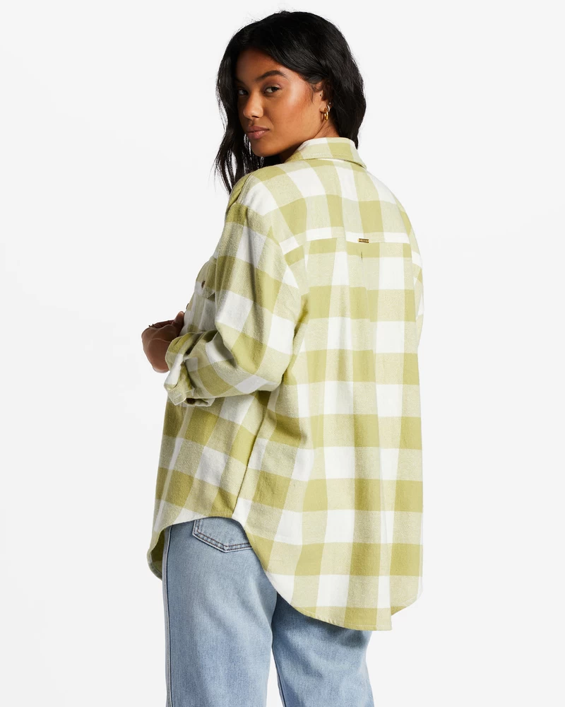 Billabong So Stoked Long Sleeve Flannel Shirt - Willow