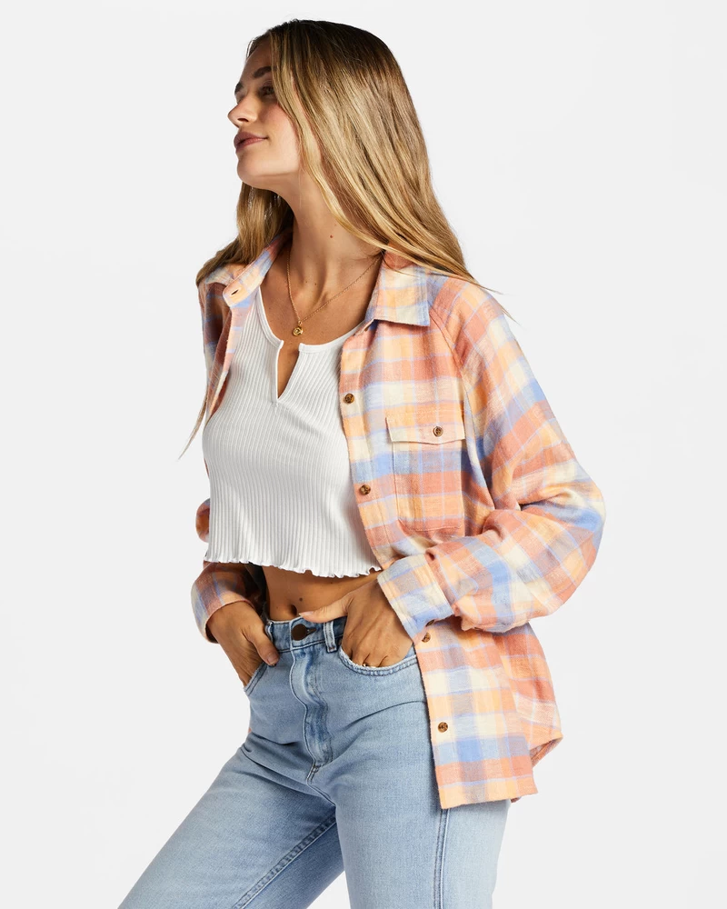 Camisa Manga Longa Billabong Best Time - Rose Dawn