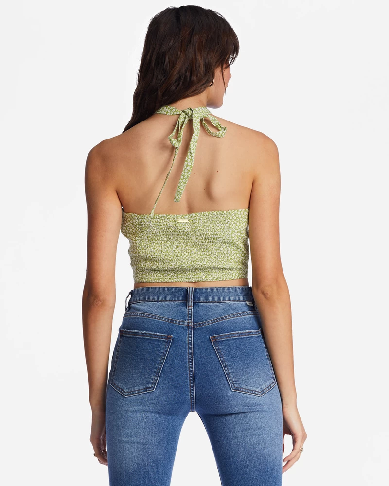 Billabong Retro Wave Crop Top - Moss Meadow