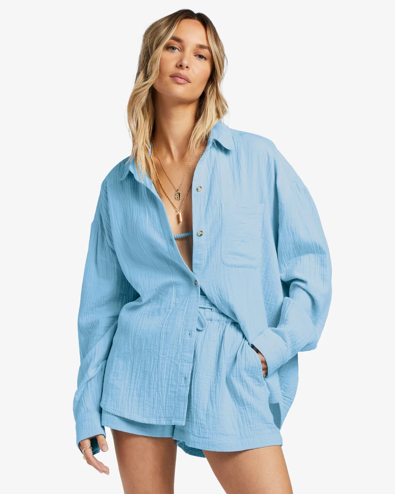 Billabong Right On Long Sleeve Shirt - Summer Sky