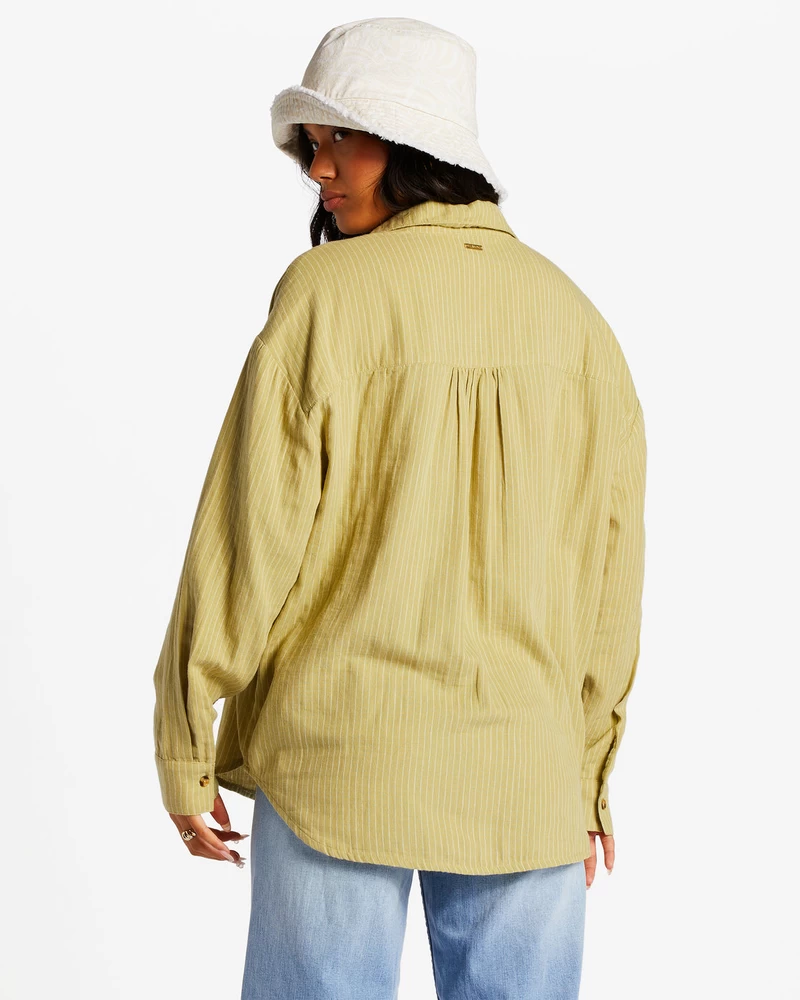 Billabong Right On Long Sleeve Shirt - Avocado 1