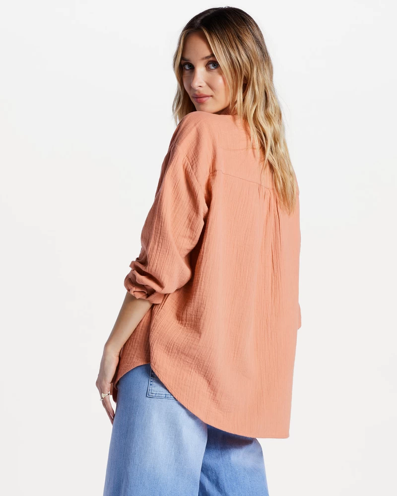 Billabong Right On Long Sleeve Shirt - Rose Dawn