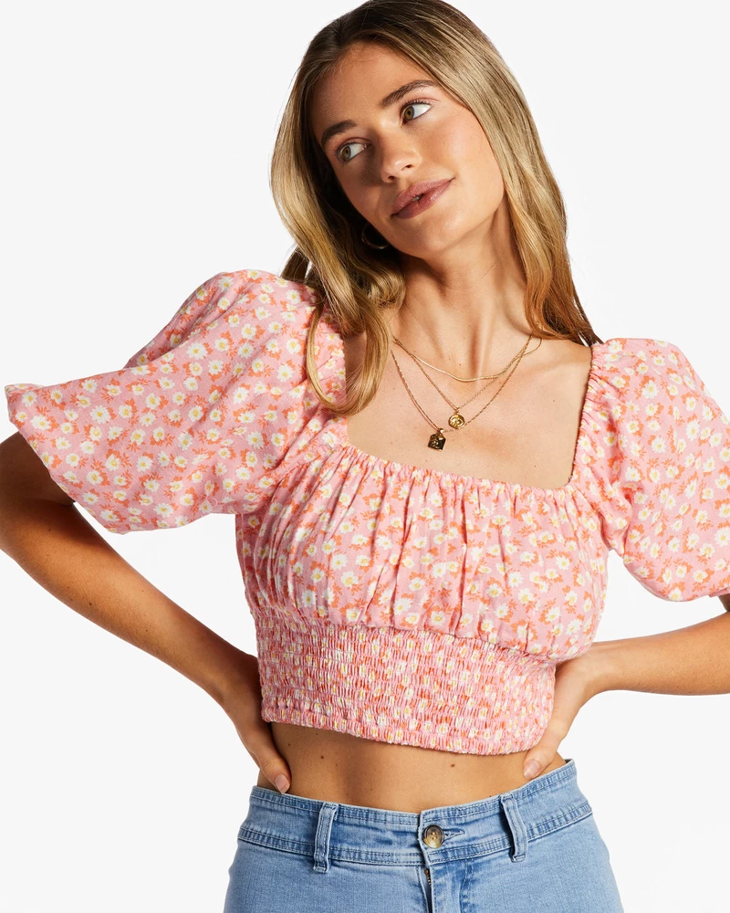 Billabong Only You Crop Top - Flamingo