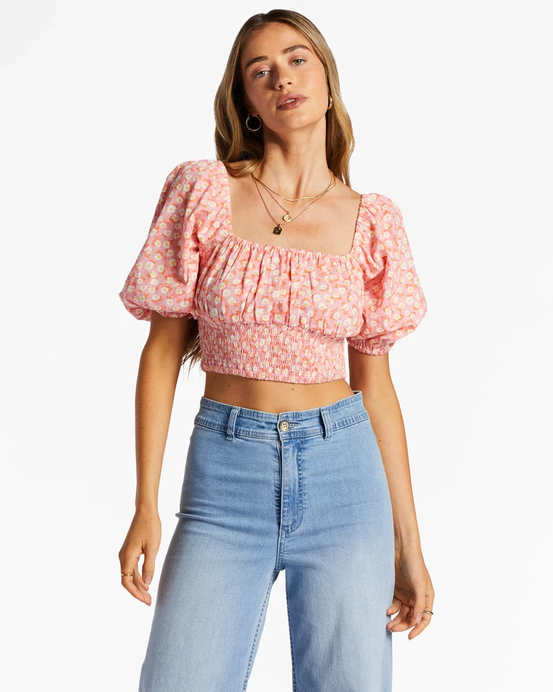 Укороченный топ Billabong Only You - Фламинго